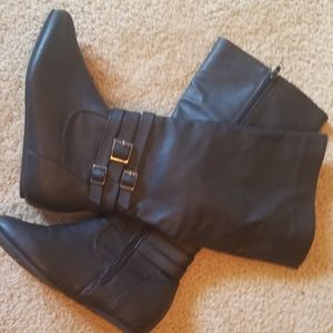 Black zip up boots